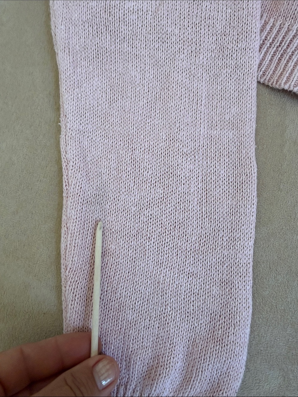Croquet Club Vintage 80s Soft Pink Beaded Cardigan Size M - Picture 8 of 8